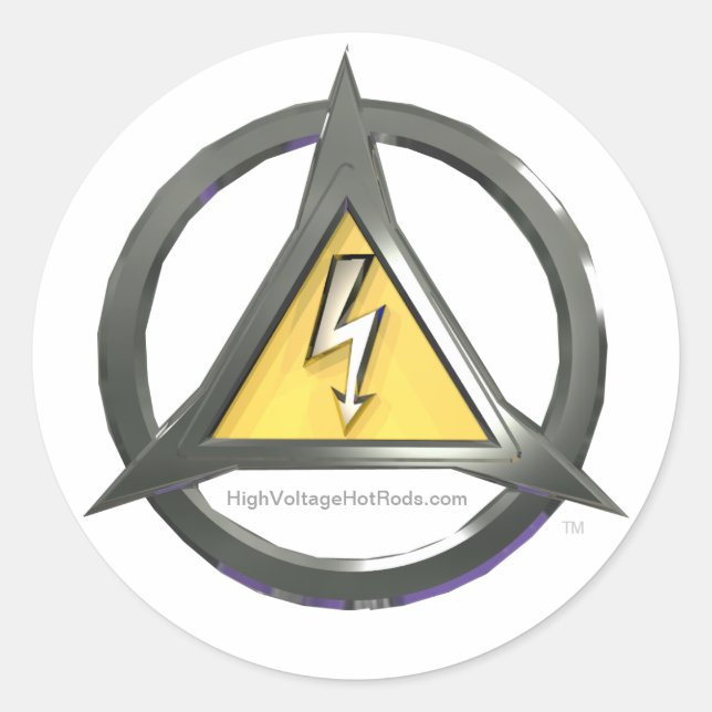 Sticker Rond Baguettes à haute tension Hot Rods (Devant)