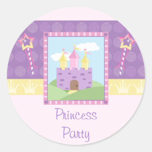 Sticker Rond Baguettes d'anniversaire du château princesse