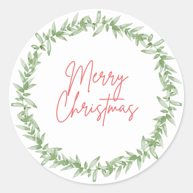 Sticker Rond Baguettes de Noël joyeuses (Devant)
