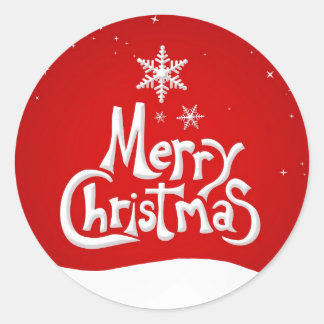 Sticker Rond Baguettes de Noël joyeuses