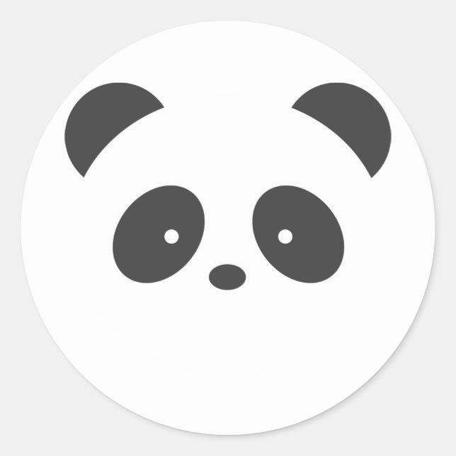 Sticker Rond Baguettes de panda mignonnes (Devant)