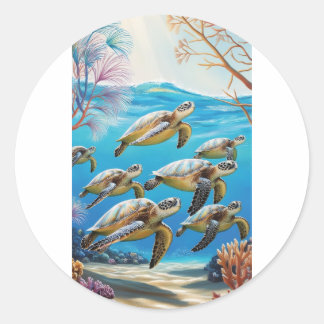 Sticker Rond Baguettes joyeuses