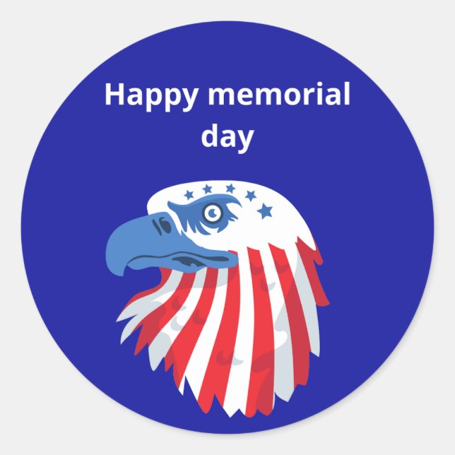 Sticker Rond Baguettes joyeuses pour la journée commémorative (Devant)