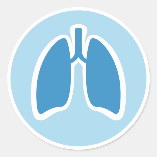 Sticker Rond Baguettes pulmonaires rondes pulmonaires pulmonair (Devant)