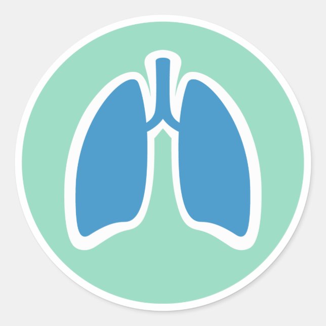 Sticker Rond Baguettes pulmonaires rondes pulmonaires pulmonair (Devant)