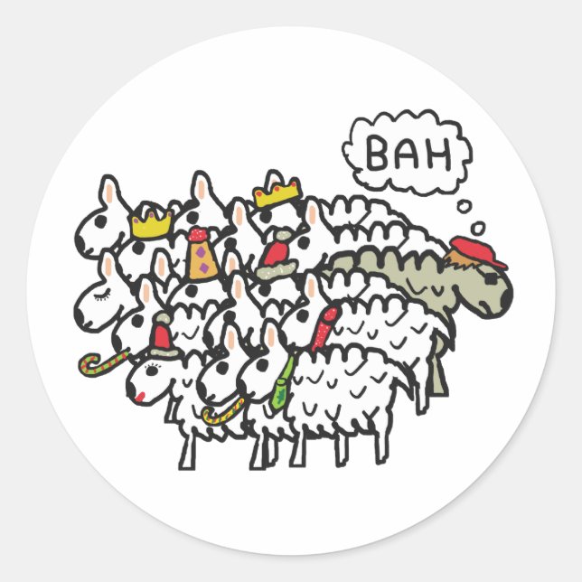 Sticker Rond Bah Humbug (Devant)