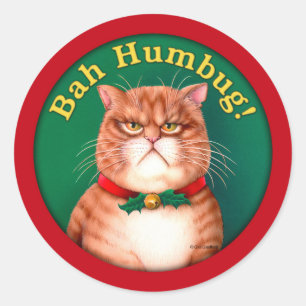 Sticker Rond Bah Humbug