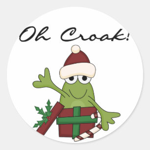 Sticker Rond Bah Humbug Frog T-shirts et cadeaux de Noël