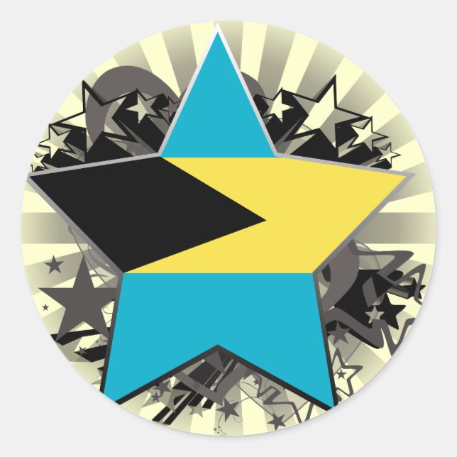 Sticker Rond Bahamas Star (Devant)