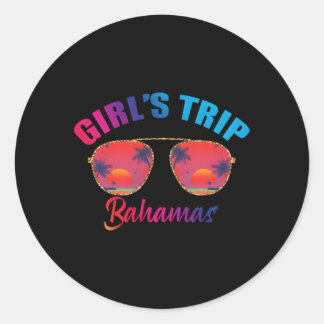 Sticker Rond Bahamas Trip 2023 Beach Besties Trip 2023