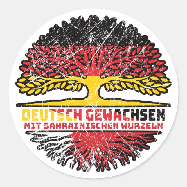 Sticker Rond Bahreïn Deutsch Deutschland Baum (Devant)