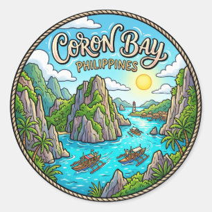 Sticker Rond Baie de Coron Philippines