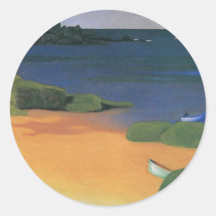 Sticker Rond Baie de Tregastel par Félix Vallotton, Beaux-arts