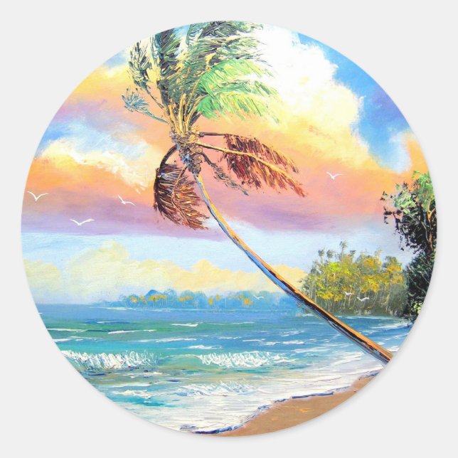 Sticker Rond Baie Tropical Inlet (Devant)