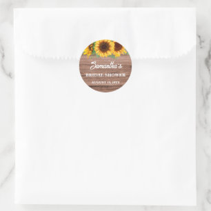 Sticker Rond Baigne de soleil rustique pour enterrement de vie 
