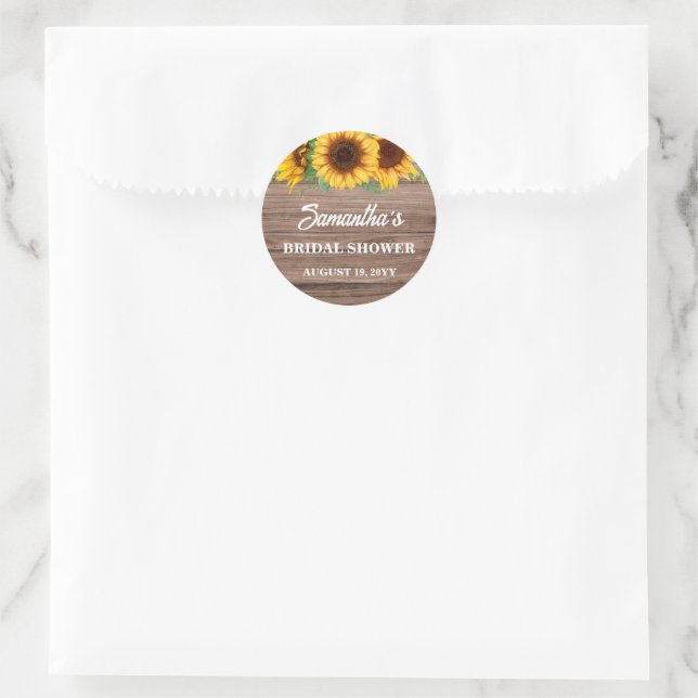 Sticker Rond Baigne de soleil rustique pour enterrement de vie  (Sac)