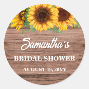 Sticker Rond Baigne de soleil rustique pour la mariée