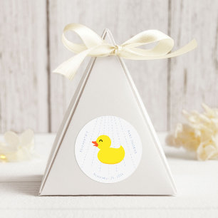 Sticker Rond Baignoire Bleue Canard en Caoutchouc Jaune Baby Sh