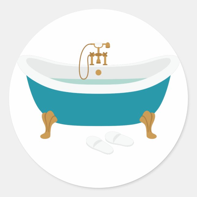 Sticker Rond Baignoire vintage (Devant)
