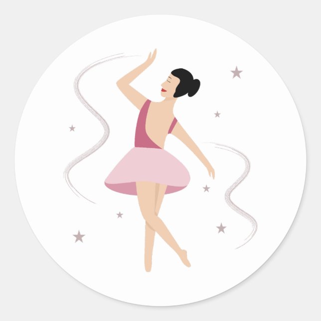 Sticker Rond Bailarina de ballet (Devant)
