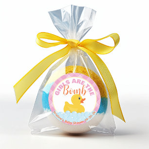 Sticker Rond Bain Bombe Caoutchouc Baby shower Ducky Favoriser