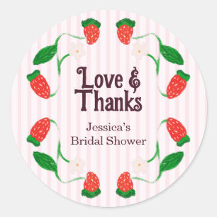 Sticker Rond Bain de bébé Rose et Merci Fête Prénatale