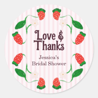 Sticker Rond Bain de bébé Rose et Merci Fête Prénatale