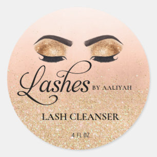 Sticker Rond Bain Lash de nettoyant pour Eyelash Glam Gold de l