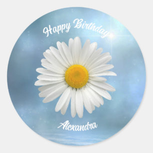 Sticker Rond Baise blanche gaie