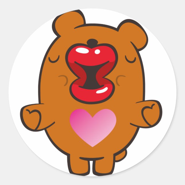 Sticker Rond baiser (Devant)