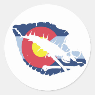 Sticker Rond baiser colorado
