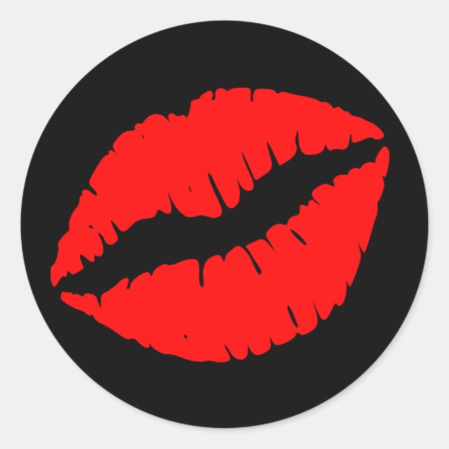 Sticker Rond Baiser rouge (Devant)
