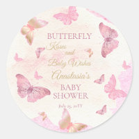 Baisers à papillon et voeux de bébé Baby shower fi
