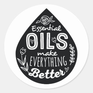 Sticker Rond Baisse d'huile essentielle