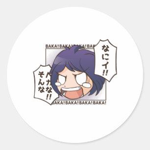 Sticker Rond Baka anime