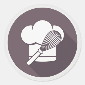 Sticker Rond Baker Casquette et Whisk