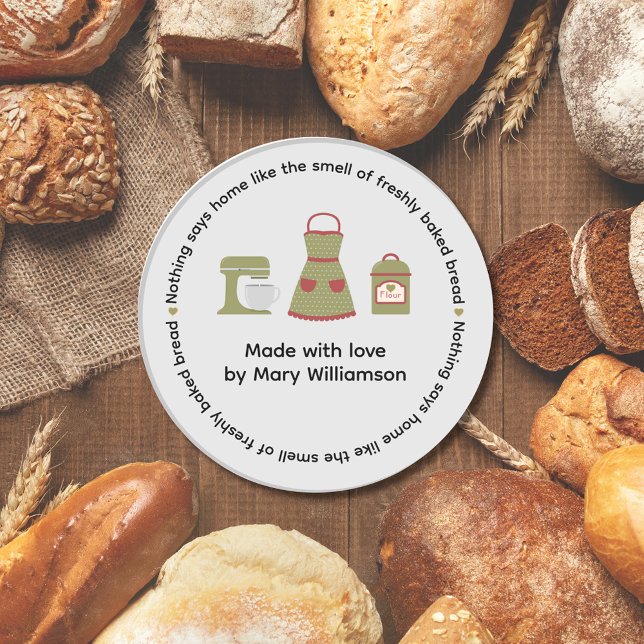 Sticker Rond Baking From The Heart  (Créateur téléchargé)