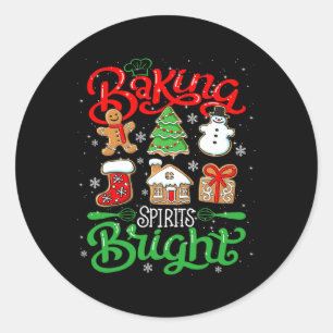 Sticker Rond Baking Spirit Bright Donut Christmas Tree Xmas Coo