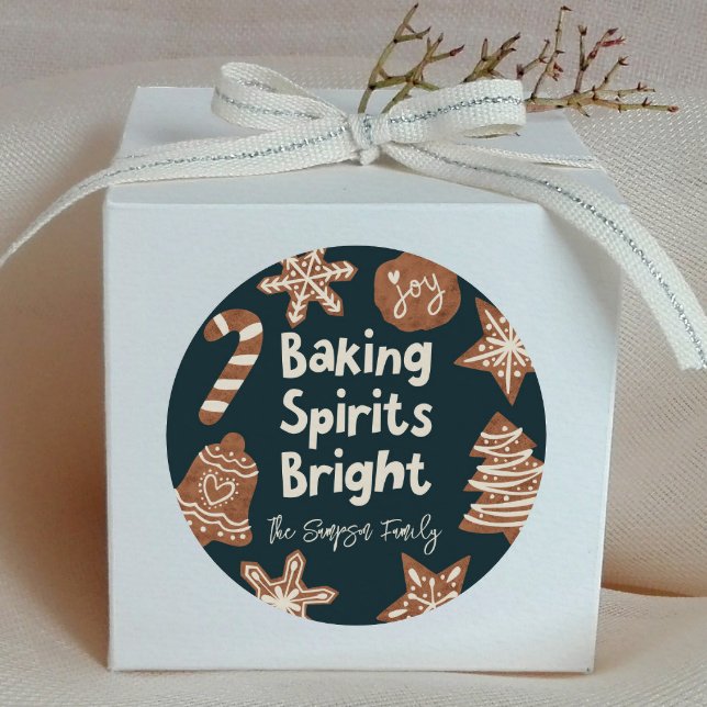 Sticker Rond Baking Spirits Bright Cookie Exchange Balise cadea (Créateur téléchargé)