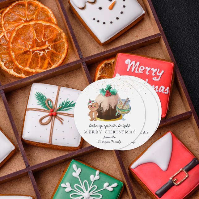 Sticker Rond Baking Spirits Bright | Fêtes de Noël (Créateur téléchargé)