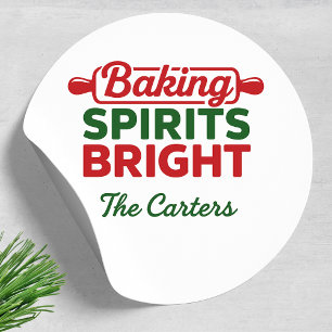Sticker Rond Baking Spirits Bright Vacances