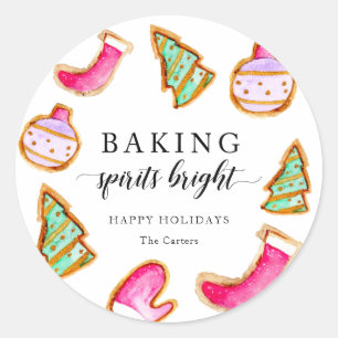 Sticker Rond Baking Spiritueux Bright Baking Party Simple