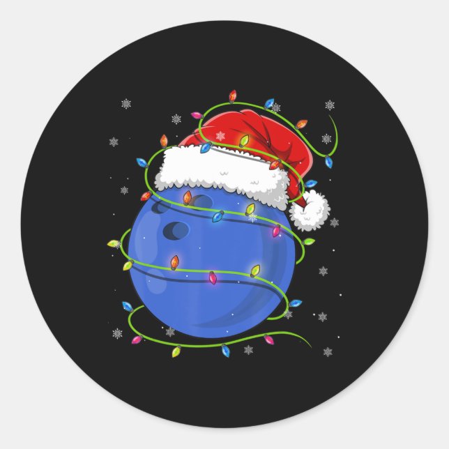 Sticker Rond Bal de botte de Noël Santa Hat Correspondance fami (Devant)
