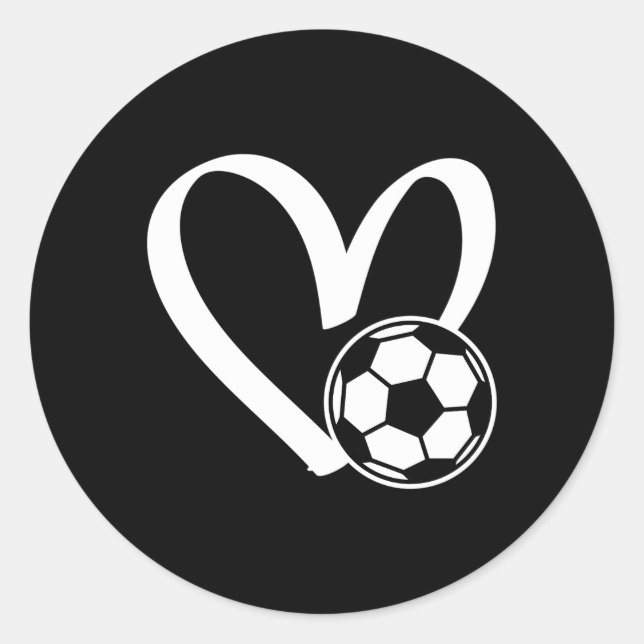 Sticker Rond Bal De Football He (Devant)