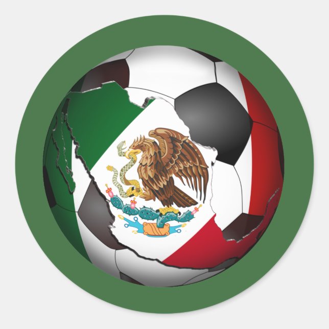 Sticker Rond Bal de football mexicain (Devant)