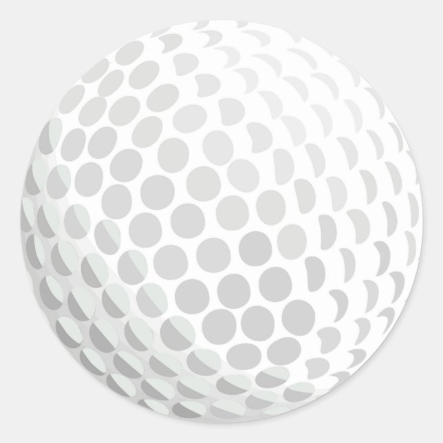 Sticker Rond Bal de golf blanc pour golfeur - handicap ou pas! (Devant)