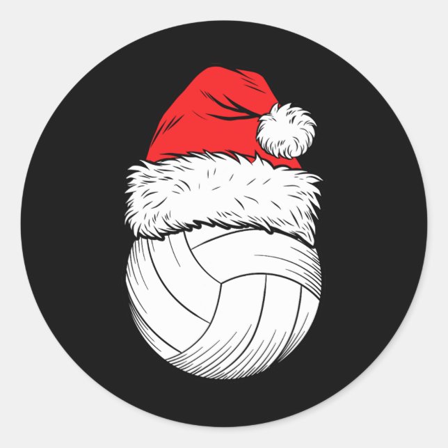 Sticker Rond Bal de volley-ball de Noël Noël Noël (Devant)