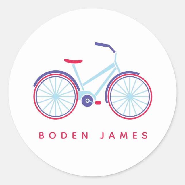 Sticker Rond Balade à vélo (Devant)