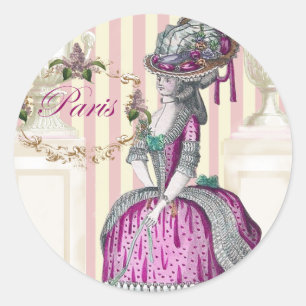 Sticker Rond Balade de matin en bas des Champions-Élysées