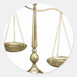 Sticker Rond balance or de justice